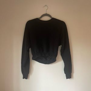 abercrombie & fitch black cropped sweater